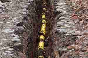 Potholing near gas lines with Rapid Vac Trucks Gold Coast hydrovac truck.